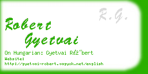 robert gyetvai business card